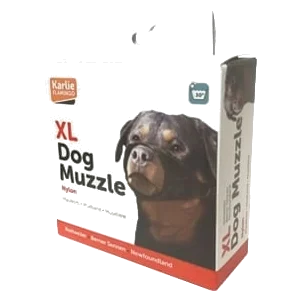 Flamingo Ned Nylon Dog Muzzle, Black, Size XL