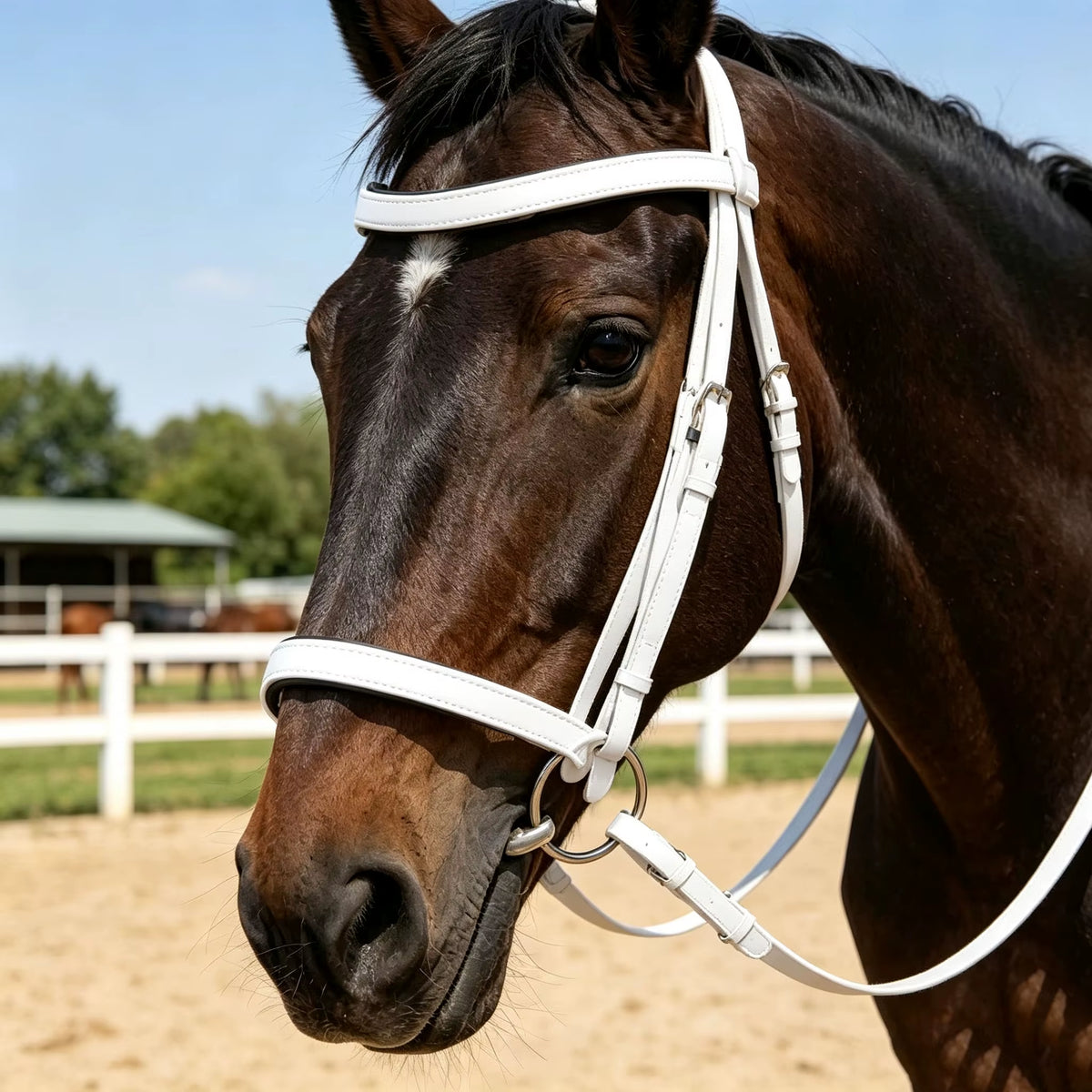 PVC bridle with adjustable reins for horses – view 3