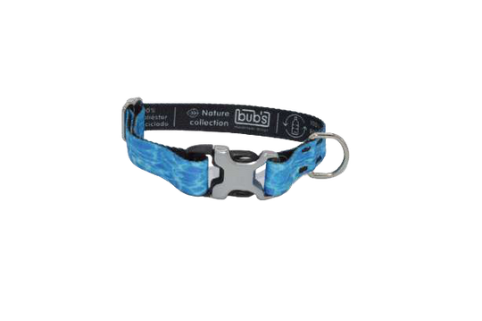 Bub's Aqua dog collar with metal buckle, 20 mm – original image