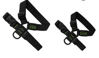 Bub's black chest dog harnesses in different sizes – catalogue image
