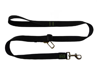 Bub's Duo black dog lead – catalogue image