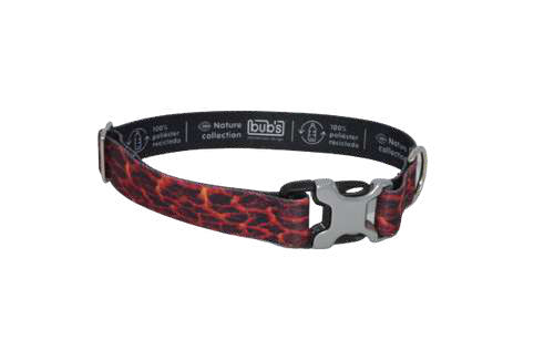 Bub's Lava dog collar with metal buckle, 25 mm – original image