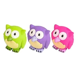 Latex Owl Dog Toy, 10 cm
