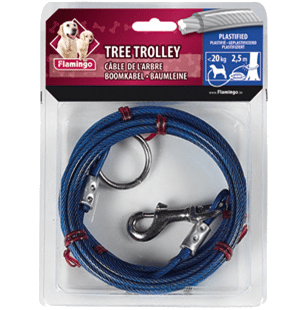 Dog tie-out cable for trees