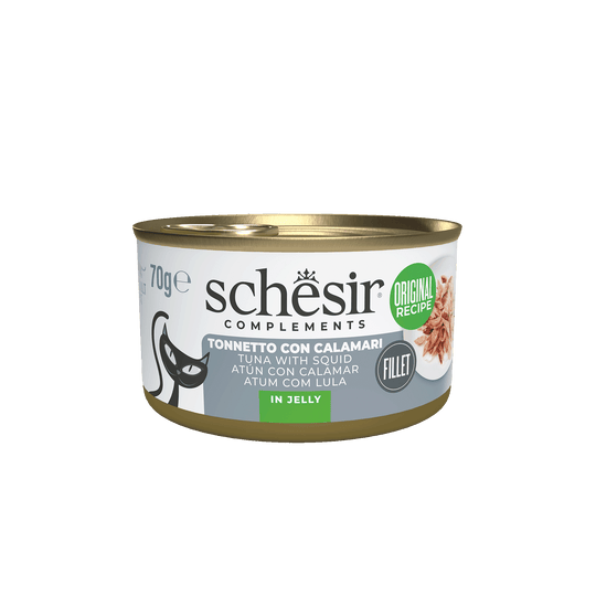 Schesir tuna with squid wet cat food, 70 g tin