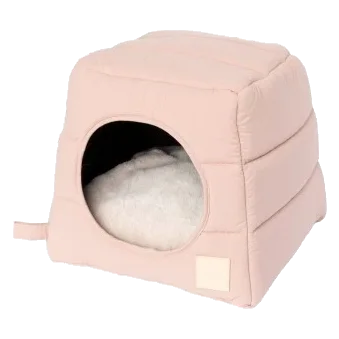 Cotton Cat Cave Bed FuzzYard Life Soft Blush
