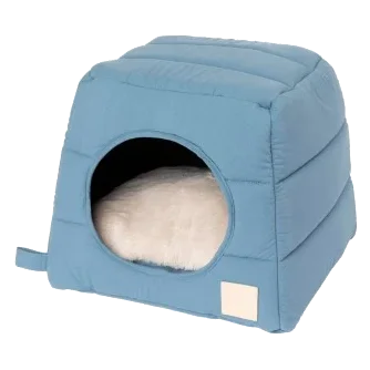 Cotton Cat Cave Bed FuzzYard Life French Blue