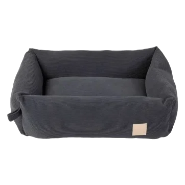 Corduroy Dog Bed FuzzYard Life in Slate Grey