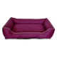 Lilac rectangular polyester dog bed, size M