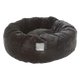 Round calming dog bed FuzzYard Dreameazzzy in black, size L