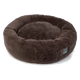 Round calming dog bed FuzzYard Dreameazzzy in Truffle