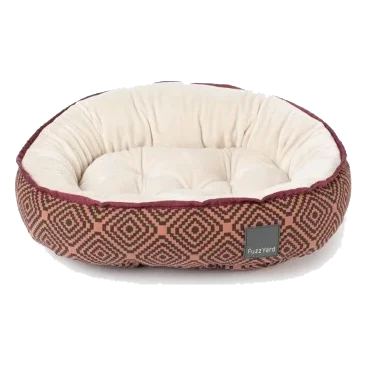 Reversible oval dog bed FuzzYard Barcelona