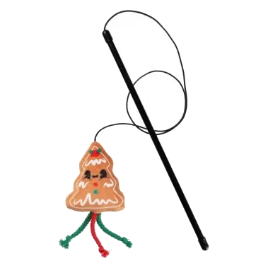 Christmas Cat Wand Toy FuzzYard Spruce Springsteen