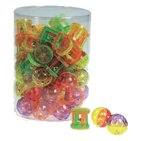 Spool and ball cat toy