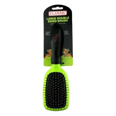 Classic Deluxe Double-Sided Dog Brush, Small and Large
