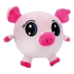 Squeaky piglet plush dog toy, 10 cm