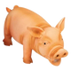 Orange Latex Pig with Realistic Sound Dog Toy, 22 cm