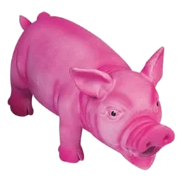 Pink Latex Pig with Realistic Sound Dog Toy, 22 cm