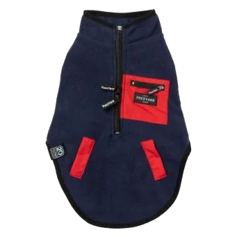 FuzzYard Fitzroy Sherpa Dog Gilet, Navy Blue