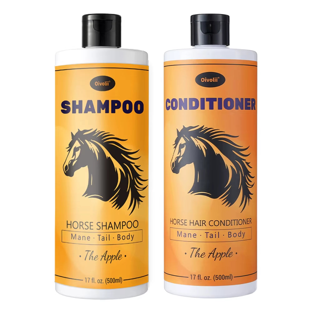 Apple-scented horse shampoo and conditioner, 500 ml – view 8