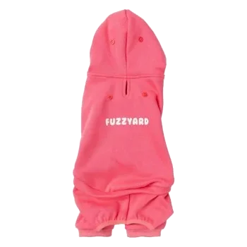 FuzzYard Chillin' Hooded Dog Tracksuit, Pink