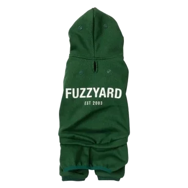 FuzzYard Urban Cotton Dog Hoodie, Green