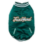 FuzzYard Fastball Baseball Dog Jacket, Green