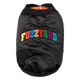 FuzzYard Frat satin dog bomber jacket in black