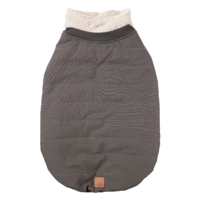 Dog bomber jacket FuzzYard Nordic in charcoal with removable scarf