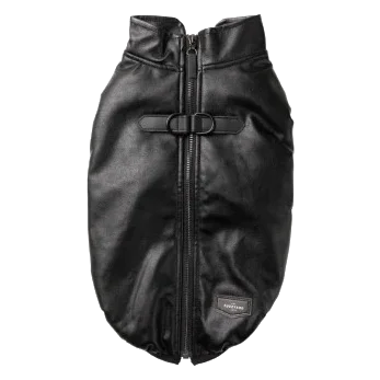 FuzzYard Vienna Dog Jacket with Built-In Harness, Black