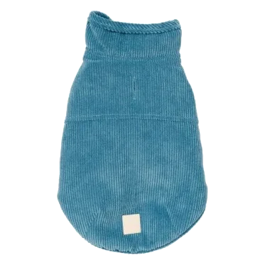 Corduroy dog jacket FuzzYard Life French Blue