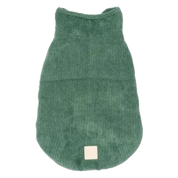 Corduroy Dog Coat FuzzYard Life Myrtle Green