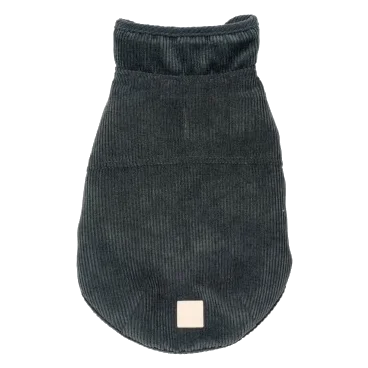 Corduroy Dog Coat FuzzYard Life Slate Grey