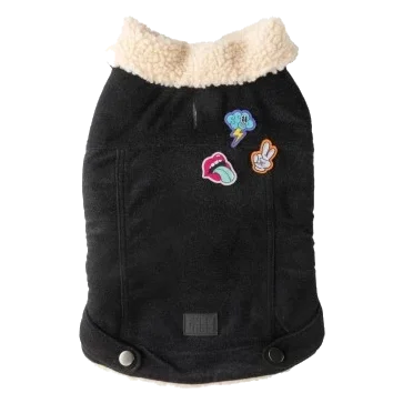 FuzzYard Rep It ClubHouse sherpa-lined dog jacket