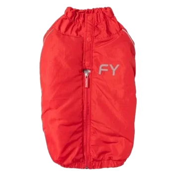 Reflective dog jacket FuzzYard Space in red