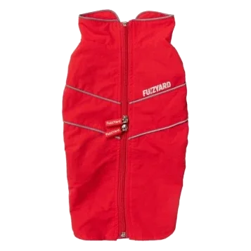 FuzzYard Breaker Waterproof Dog Raincoat, Red