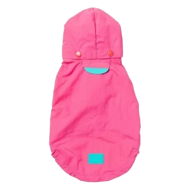 FuzzYard Evo Hooded Dog Raincoat, Pink