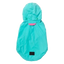 FuzzYard Evo dog raincoat with hood in teal