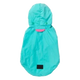 FuzzYard Evo dog raincoat with hood in teal