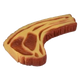 Giant vinyl steak dog toy, 22 x 13 x 3 cm