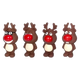 Latex Christmas reindeer dog toy, 14 cm