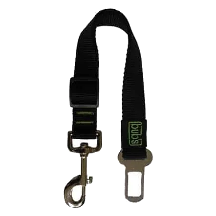 Bub's dog car seat belt, black and Rainbow