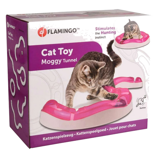Flamingo ball track cat toy
