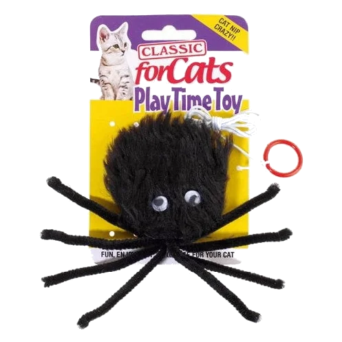Classic Furry Spider Cat Toy 180 mm for cats