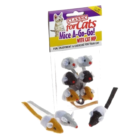 Classic Natural Mini Mice 6 pcs for cats