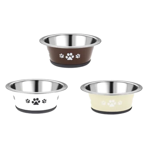Classic Posh Paws Neutral stainless steel cat dish, 240 ml