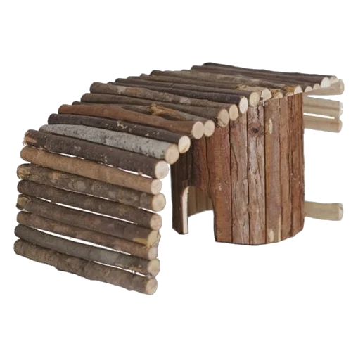 Classic Wooden Bendy Bridge for small animals