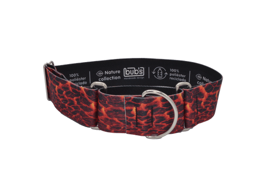 Bub's Lava martingale dog collar, size XL