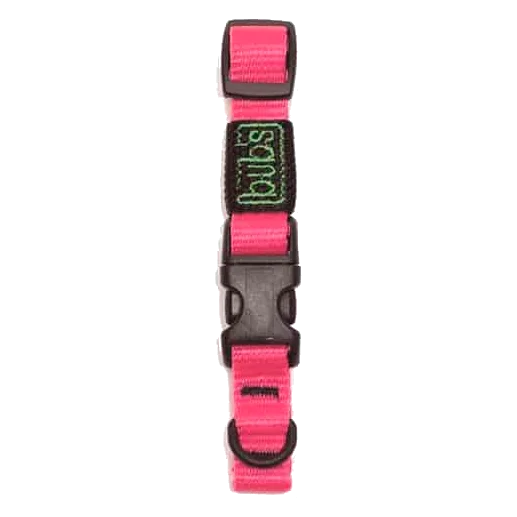 Bub's Pink dog collar, pink, sizes T1 to T4