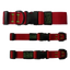 Bub's dog collar in red or black, sizes T1 to T3